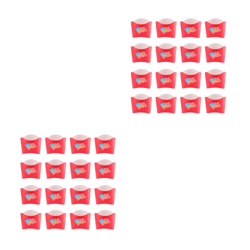 200Pcs Red Paper Snack Chips Packaging Supplies