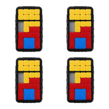 4Pcs Portable Sliding Puzzle Toy Black Plastic Logic Game for Kids