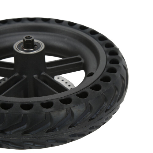 Scooter Rear Wheel Assembly 8.5in Solid Tire 110mm Brake Disc Compatible 2