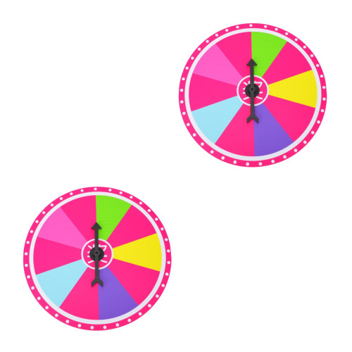 2Pcs Compact Wall Hanging Prize Wheel for Drawing Games 2