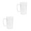 2Pcs Transparent Household Beer Mug with Handle Cups 1