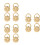 12Pcs Secure Gold Plated Earring Support Pads for Heavy Earrings 8