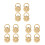 12Pcs Secure Gold Plated Earring Support Pads for Heavy Earrings 9