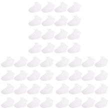 30Pairs White Foot Covers Plastic Nonwoven for Skin Care and Salon Use