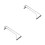 2Pcs Under Cabinet Wine Glass Holder Silver Stemware Rack Organizer 1