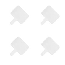 4Pcs Lightweight White Melamine Answer Paddles for Interactive Use