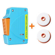 Cassette de Nettoyage de Fibre Optique + 2XBoîte de Nettoyage de Face D'Extrémité de Fibre de Noyau de Nettoyage Nettoyeur de Queue de Cochon pour