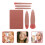 3Sets Compact Coffee Mini Makeup Brush Set Soft Bristles with Mirror 10