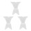 3Pcs Soft White Elastic Low Collar Shirts 1:12 Scale Doll Clothes 5
