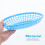 24Pcs Blue Plastic Food Storage Baskets Reusable Snack Serving Plates 4