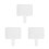 3Pcs White Handheld Dry Erase Paddles for Office Scoring and Voting 5