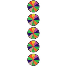 5Pcs Compact PVC Prize Wheel Rotatable Game Prop for Family Party Fun
