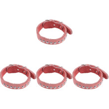 4Pcs Comfortable Dark Collars Adjustable Supple Pet Party Wear