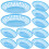 24Pcs Blue Plastic Food Storage Baskets Reusable Snack Serving Plates 1