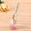 4Pcs Glass Car Perfume Bottles Pink Wood Cap Car Diffuser Set 4