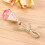 4Pcs Glass Car Perfume Bottles Pink Wood Cap Car Diffuser Set 5