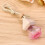 4Pcs Glass Car Perfume Bottles Pink Wood Cap Car Diffuser Set 6
