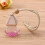 4Pcs Glass Car Perfume Bottles Pink Wood Cap Car Diffuser Set 9