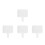 4Pcs Lightweight White Melamine Answer Paddles for Interactive Use 5