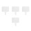 4Pcs Lightweight White Melamine Answer Paddles for Interactive Use 6