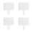 4Pcs Lightweight White Melamine Answer Paddles for Interactive Use 7
