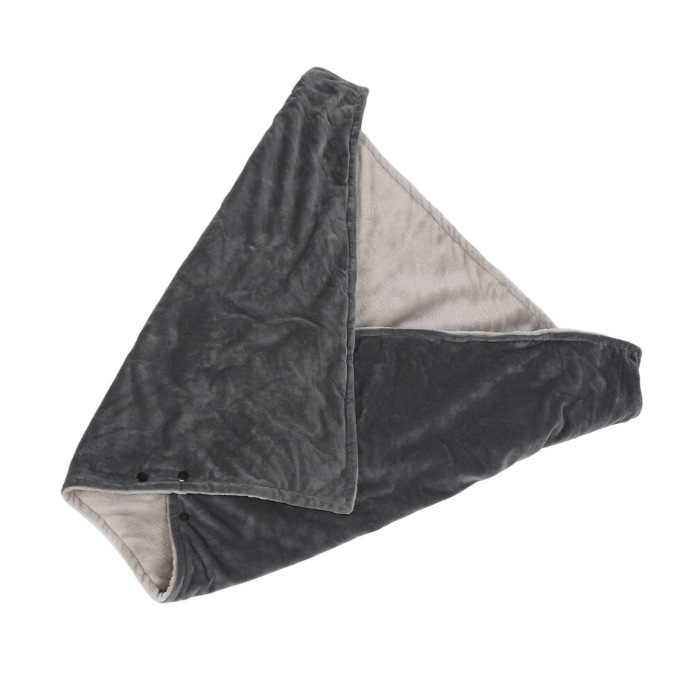 USB Heated Blanket Wrap 3-Level Plush 100x70cm Gray
