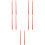 5Pairs Long Red Nylon Drum Sticks for Drummers Drum Set and Percussion 8