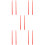 5Pairs Long Red Nylon Drum Sticks for Drummers Drum Set and Percussion 9