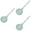 3Pcs Blue Silicone Pasta Colander Spoon Strainers for Kitchen Cooking 7