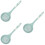 3Pcs Blue Silicone Pasta Colander Spoon Strainers for Kitchen Cooking 8