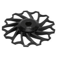 Aluminiumlegierung Hintenfahrwerk Rad mit Keramik Führungsrolle für MTB Schwarz