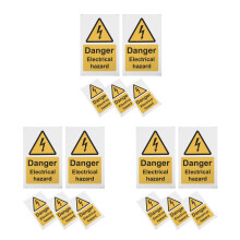 15Pcs Fire Door Keep Clear Yellow No Smoking Decals for Public Safety
