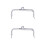 2Pcs Metal Clutch Frame Silver Purse Making Lock Accessories 6