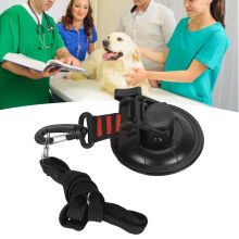 Pet Bath Tether Dog Restraint Suction L Black 9cm