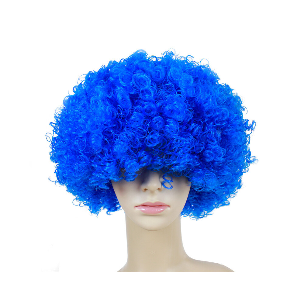 Dachuang Beauty (Blue) Afro Curly Wigs For Football Fans, Party Hairstyles