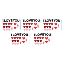 Handmade Romantic Decor Kit with Felt Hearts and Letters, Easy to Use Craft Set, Small and Practical for Love-Themed Events, Self-Adhesive Labels