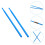 2Pairs Smooth Nylon Drum Sticks for Drum Set Sky-Blue Lightweight Grip 10