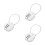 3Pcs Durable Silver Locker Locks with Number Code for Travel and Gym 8