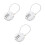 3Pcs Durable Silver Locker Locks with Number Code for Travel and Gym 9