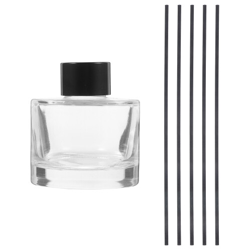 3Sets Small Glass Aroma Diffuser Bottles with Diffuser Sticks Colorful 2