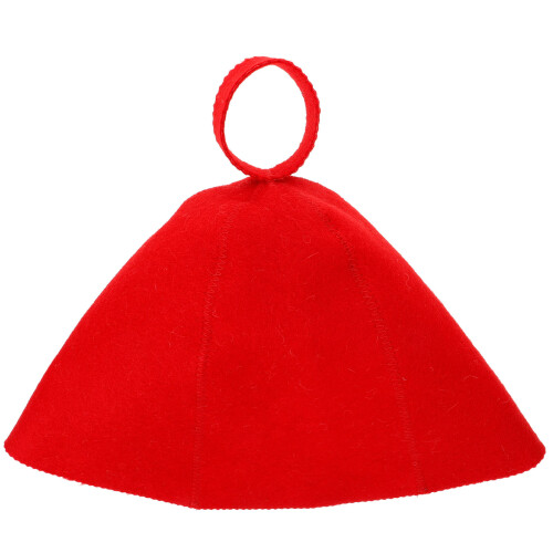 5Pcs Red Felt Sauna Hats Lightweight Comfortable Breathable Bath Room 1
