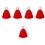 5Pcs Red Felt Sauna Hats Lightweight Comfortable Breathable Bath Room 5