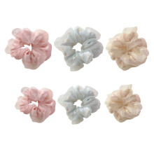 (6PCS) French Fairy Scrunchies Hair Rings for Girls