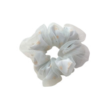 (Blue S) French Fairy Scrunchies Hair Rings for Girls