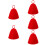 5Pcs Red Felt Sauna Hats Lightweight Comfortable Breathable Bath Room 11