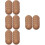 40Pcs Wood Grain Paper Party Multi-Color 8