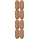 40Pcs Wood Grain Paper Party Multi-Color 9