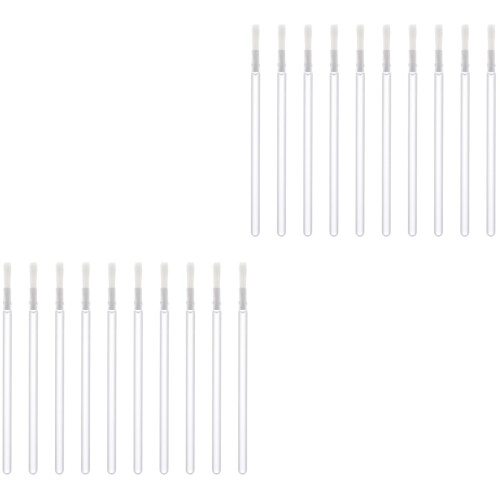 100Pcs White Lip Brush Disposable with Dense Nylon Bristles for Makeup 2