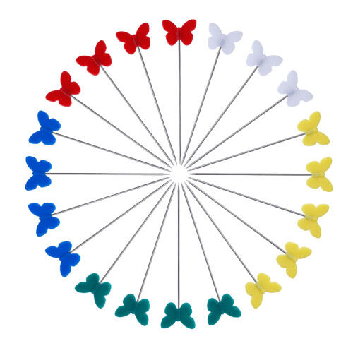 200Pcs Assorted Color Flat Head Sewing Pins Durable Alloy for Crafts 1