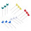 200Pcs Assorted Color Flat Head Sewing Pins Durable Alloy for Crafts 9